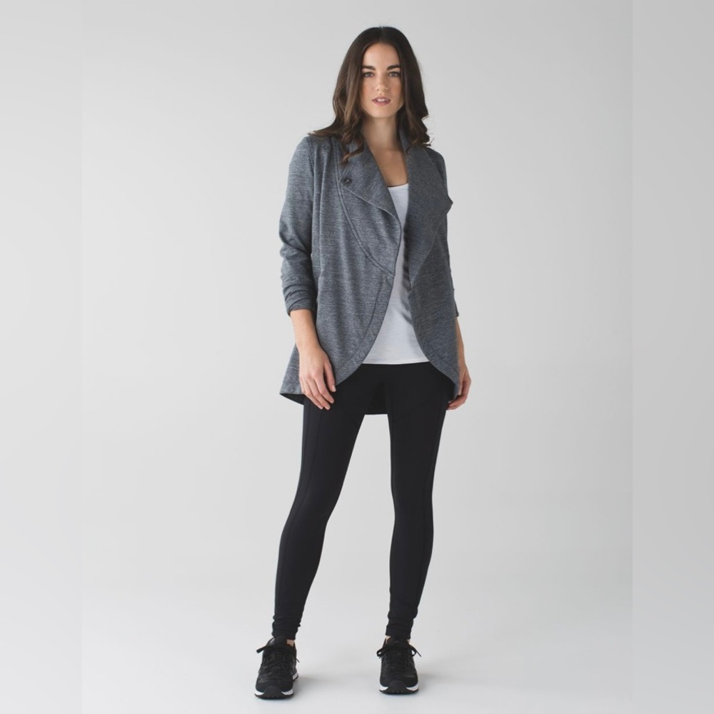 Lululemon That’s A Wrap Size 6 Heathered Snow Slub Coal